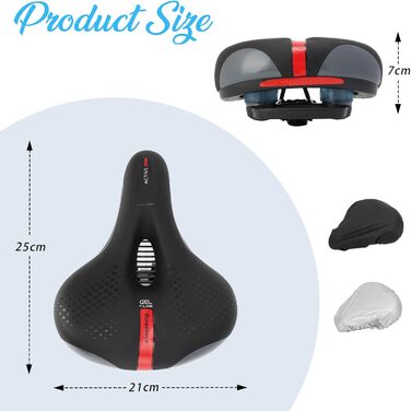 Комфортне велосипедне сідло BWBIKE з широким сидінням, амортизуючою піною Memory Foam та водонепроникним шкіряним покриттям (Рожевий)