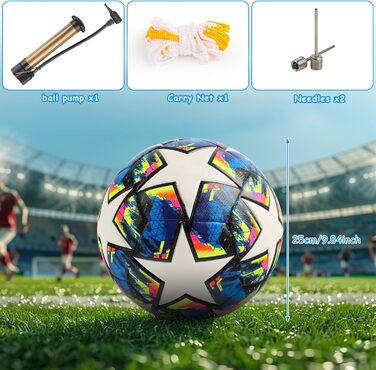 Футбольний м'яч Champions FootBall розмір 5 для дітей та дорослих - ідеальний подарунок для фанатів, гри та тренувань