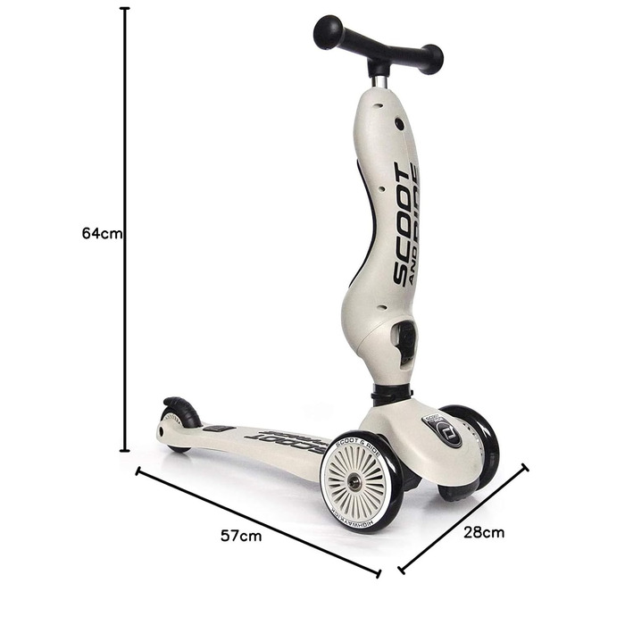 Scoot & Ride Highwaykick 1-2: катання на самокаті та бігове велосипед для дітей 1-5 років (Ash)