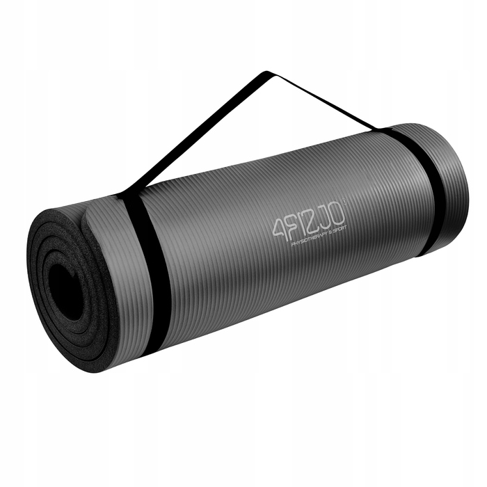 Килимок для фітнесу 4FIZJO 180 см x 60 см, чорний