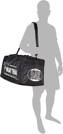 Спортивна сумка BAY XL для тайського боксу, Muay Thai, K-1, MMA, чорна, 70x32x30 см, принт Таїланд