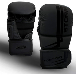 Рукавички для ММА FOX-FIGHT Storm, шкіряні, для спарингів, греплінгу, боксу, тренувань, універсальні