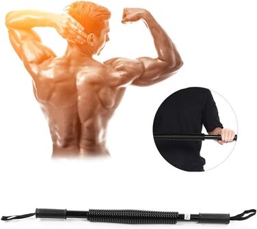 Еспандер для рук і грудей Arm Power 80 кг, тренажер для м'язів, бігегантель, чорний