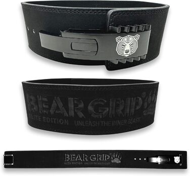 Пояс для важкої атлетики BEAR GRIP Power Belt Elite, преміум, подвійний, розмір XS, темний