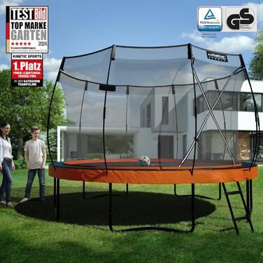 Кінь-гойдалка KINETIC SPORTS Ultimate Pro Ø 244/305/366/427 см – сертифікат TÜV Rheinland GS, з драбиною, скловолоконна сітка, для саду, дизайн 