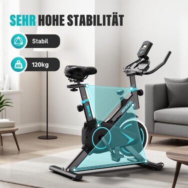 Hometrainer TENBOOM: велотренажер для дому з регульованим опором, LCD-дисплеєм та мобільним додатком (до 120 кг)