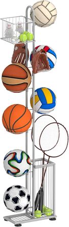 Металевий тримач для м'ячів Nandae: стійка підставка для футбольного, баскетбольного та волейбольного м'яча для гаража та дитячої кімнати