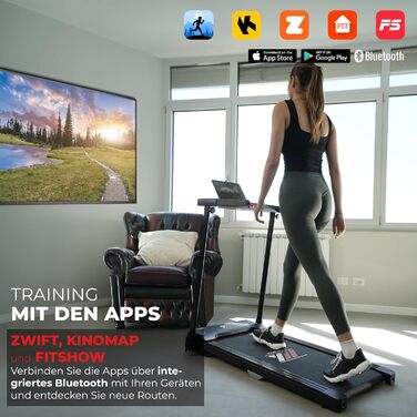 Електричний біговий тренажер YM, складаний, 12 км/год, з Bluetooth, Kinomap, BitGym, Zwift, гарантія та підтримка від виробника, Італія