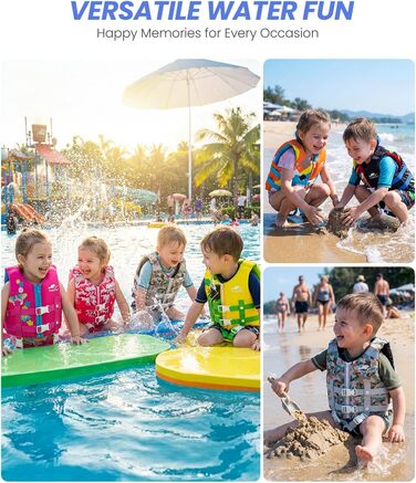 Дитячий рятувальний жилет Gogokids Float Jacket для плавання (2-9 років, 15-35 кг, червоний, розмір M)