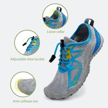 Дитячі шкарпетки-капці IceUnicorn для плавання та прогулянок, дихаючі, для хлопчиків та дівчаток, розмір 30 EU, темно-синій