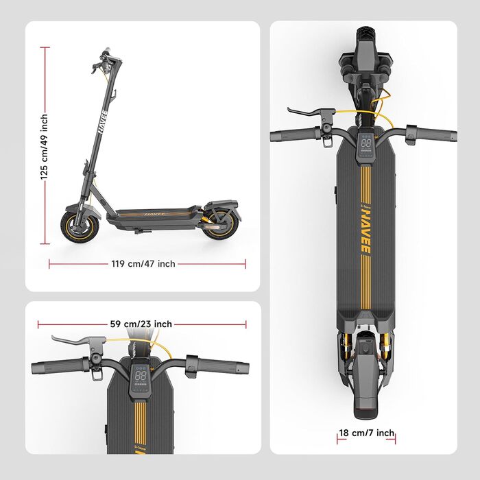 Електросамокат NAVEE GT3 D 350W, запас ходу 50 км, чотирипружинна підвіска, складаний, IPX5, TÜV, для міста та нерівних доріг