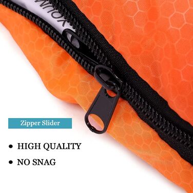 Сплячий мішок для дорослих та дітей – легкий, водонепроникний, зручний для весни, літа, осені – піший туризм, подорожі, кемпінг, темно-помаранчевий