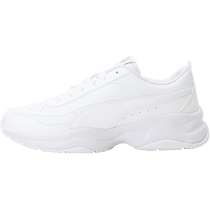 Жіночі кеди PUMA Cilia Mode White Silver — базові модні кросівки, білі зі сріблястими деталями, розмір 38 EU