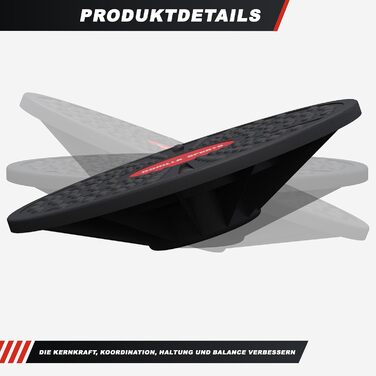 Балансборд GORILLA SPORTS® - Ø 40 см, до 110-180 кг, дерево/пластик - для тренування рівноваги, терапії та дітей