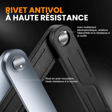 Замок для велосипеда складний 100см з ключами, висока безпека, з кріпленням, з легованої сталі, чорно-оранжевий