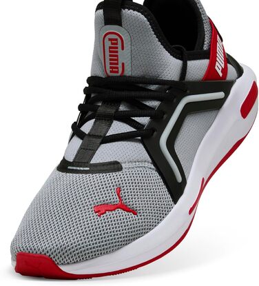 Тренажерні кросівки PUMA Softride Enzo 5 для чоловіків, сірий-чорний-червоний, розмір 46, 44.5 EU