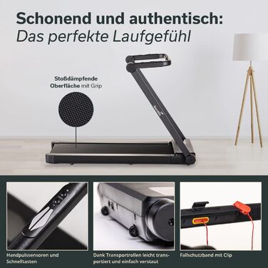 Бігова доріжка Skandika Walking Pad Nordik для дому, 6/12 км/год, з нахилом, LED-дисплеєм, пультом, для офісу та фітнесу