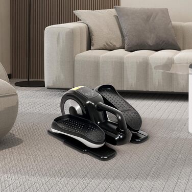 Міні-еліптичний тренажер SPORTNOW під стіл: крос-тренажер для дому з LCD, пультом ДУ та регулюванням швидкості