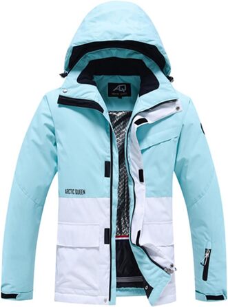 Жіночий гірськолижний костюм HOTIAN 2 в 1: куртка та штани. Водонепроникний, вітронепроникний, теплий. Ідеально для катання на лижах та сноуборді. Колір: BU+BK (синій+чорний)