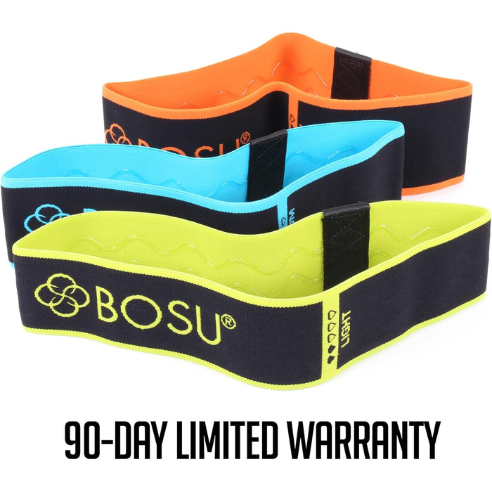Еластичні стрічки Bosu для фітнесу (3 шт.), різнокольорові