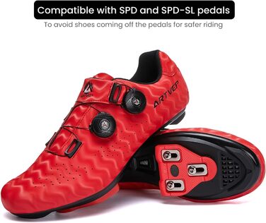 Велотуфлі для їзди на велосипеді: чоловічі та жіночі MTB, сумісні з педалями Look SPD, SPD-SL, Delta Lock, Peloton, розмір 39 EU, червоно-білі