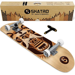 Скейтборд Skatro Pro 78,7 см для дорослих і дітей, повний комплект, для початківців, хлопчиків і дівчаток