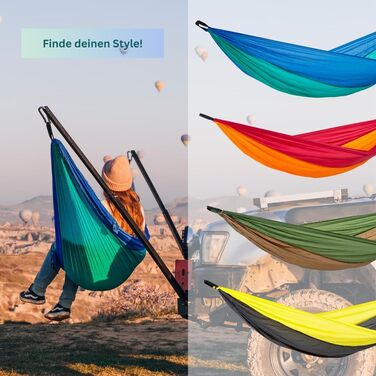 Гамак Amazonas Ultra-Light Adventure Coyote Kingsize 275x140 см, зелений (Fire) - надлегкий, до 150 кг