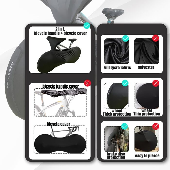 Чохол для велосипеда Leica Gewebe05: еластичний, пилонепроникний, для зберігання та транспортування велосипедів, гірських велосипедів