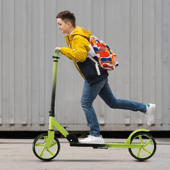 Дитячий алюмінієвий самокат Habib Gruppe Cityroller, складаний, сертифікований TÜV Süd, регульований по висоті, 200 мм колеса, для дітей і підлітків від 10 років