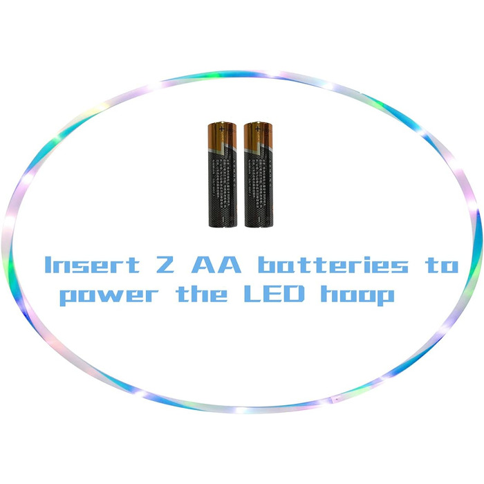 LED Хулахуп для дорослих, 10 кольорів, стробоскоп, фітнес, танці, схуднення, світиться, 60 см, синій