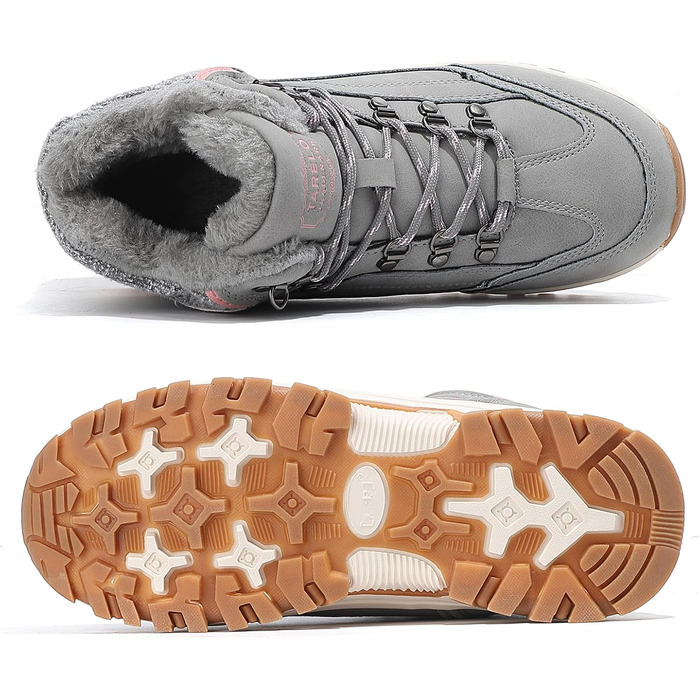 Зимові черевики жіночі TARELO, антиковзання, розмір 36-41, сірий