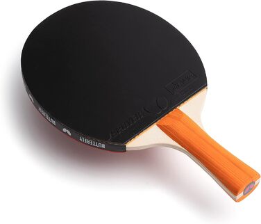 Настільний тенісний ракетка BUTTERFLY Comfort для початківців і профі, ITTF, чорний/червоний, зчеплення, для змагань