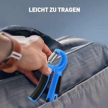 Набір для тренування сили рук та пальців GoorFach (6 шт.) - регульований підсилювач хвата, тренажер для фітнесу, синій