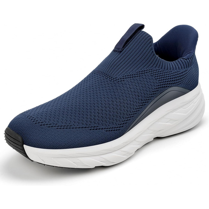 Чоловічі кросівки Sosenfer Slip-On без шнурівків, спортивні, для бігу, фітнесу, прогулянок, 1646, темно-синій, 46 EU
