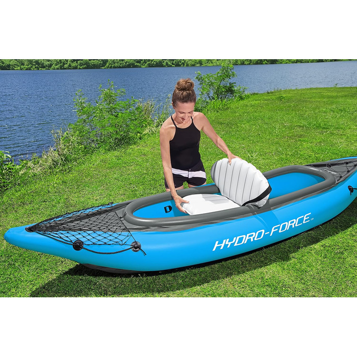 Надувний каяк Bestway Hydro-Force Cove Champion X2, 331x88x45 см, комплект з веслами і насосом