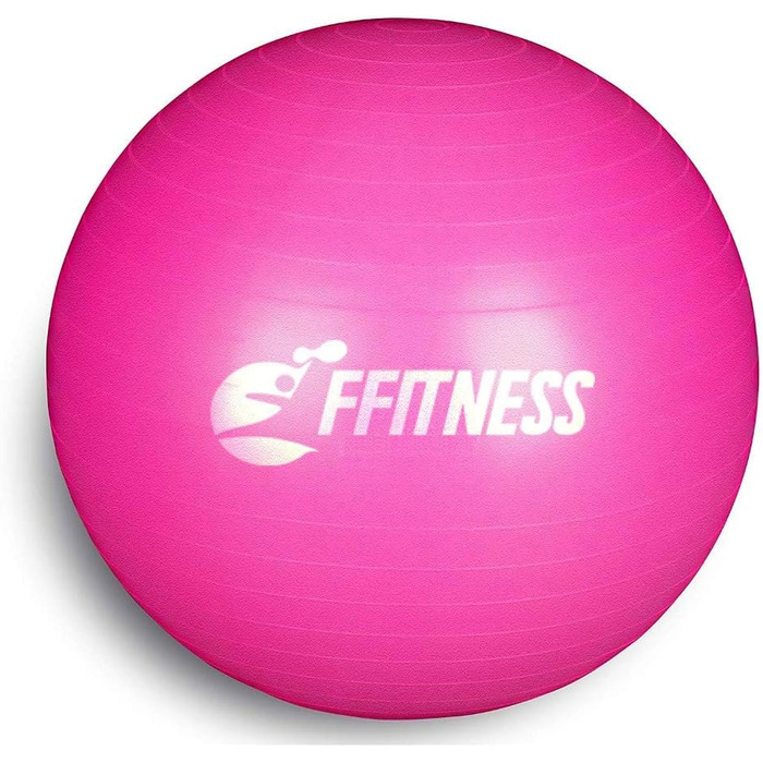 Гімнастичний м'яч FFitness 95 см рожевий, анти-вибуховий, для вагітних, фітнесу, пресу, витривалості та силових тренувань