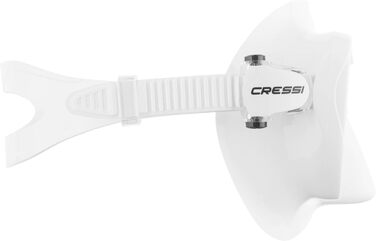 Маска для дайвінгу та снорклінгу Cressi F1 безрамкова, універсальна, біла, набір з трубкою Dry, унісекс