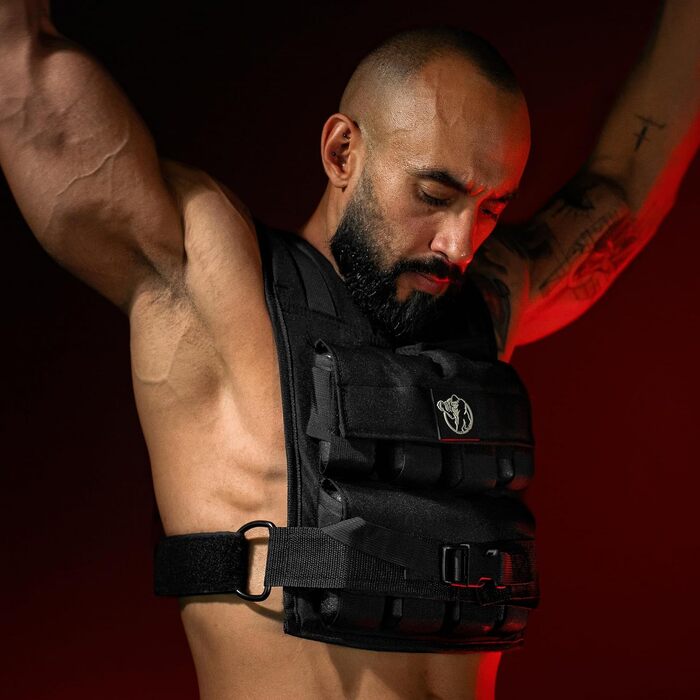 Вагінальна жилетка GORILLA SPORTS® 20 кг, регульована універсальна жилетка з обвагруженнями для бігу та тренувань, нейлон та TPE-піна, для чоловіків та жінок