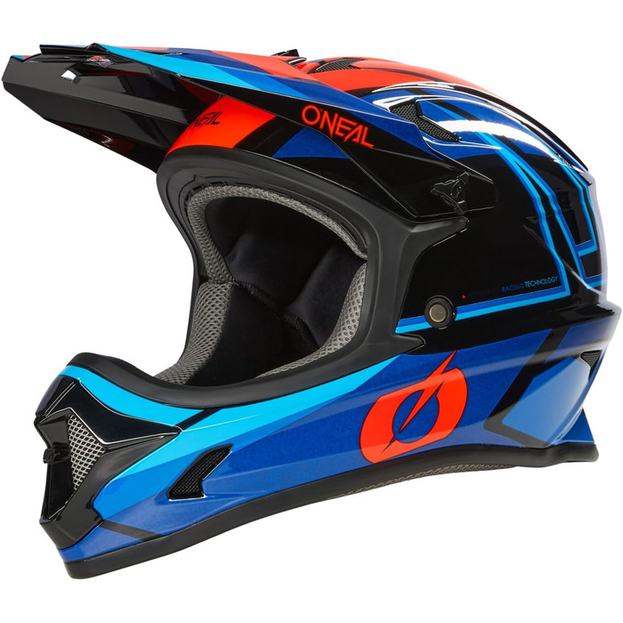 Шолом для гірського велосипеда O'NEAL SONUS Fullface MTB DH, ABS, магнітна застібка, дорослий, синьо-червоний