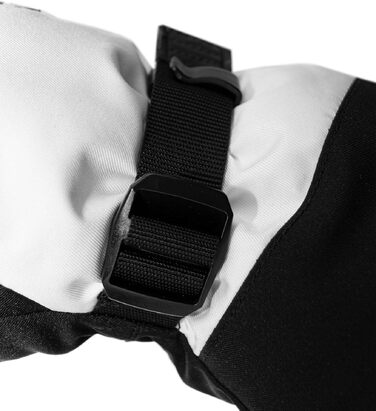 Жіночі гірськолижні рукавички Reusch: водонепроникні та теплі, з подовженим манжетом, чорно-білі, розмір 7.5