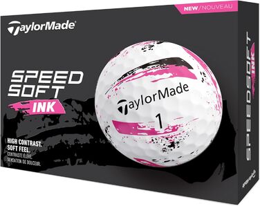 М'яч для гольфу TaylorMade TM24 SpeedSoft Ink біло-рожевий