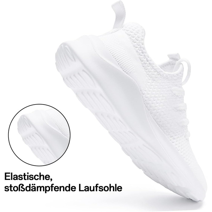 Чоловічі кросівки для спорту, тенісу, ходьби та бігу. Модельні, легкі, дихаючі фітнес-кросівки для залу та джогінгу, розмір 43 EU, білі