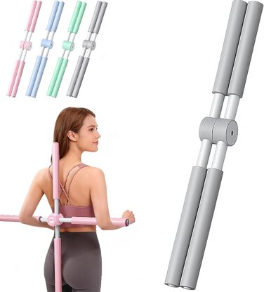 Набір для пілатесу: обруч 38 см, еластичні стрічки, м'яч, антиковзаючі шкарпетки, матеріал PP + латекс, для формування тіла вдома, підходить для жінок (A-Сірий).