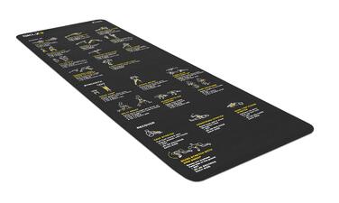 SKLZ Performance Trainer Mat - килимок для тренувань з інструкціями, 61x183 см, 4.5 мм - ідеально для фітнесу, йоги та розтяжки