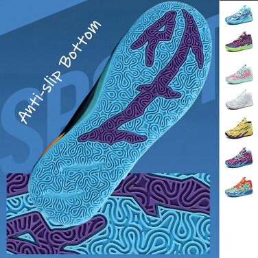 Баскетбольні кросівки для чоловіків та жінок. Високі, антиковзні, для занять спортом, бігу та ходьби. Розмір 37 EU, блакитні.