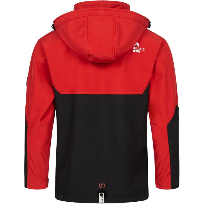 Чоловіча куртка Softshell Outdoor водовідливна функціональна вітрівка AS303, XL, червоно-чорна