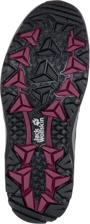 Жіночі трекінгові черевики Jack Wolfskin Vojo 3 Texapore Mid (40 EU, Хакі Бургунді, 2023)