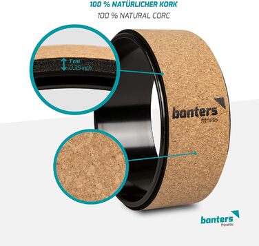 Колесо для йоги Banters з натуральної пробки з інструкцією