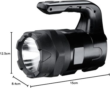 Ліхтар кемпінговий VARTA L30 Pro LED з 6 батарейками AA, індеструктивний, 4 режими освітлення, нічне підсвічування, водо- та пилозахист, для риболовлі, відпочинку на природі, відключення електроенергії (6 Вт)