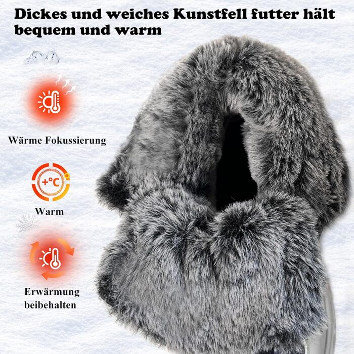 Дитячі зимові черевики JMFCHI для хлопчиків та дівчаток: трекінгові, для ходьби, з підкладкою, чорно-сірі (35 EU)